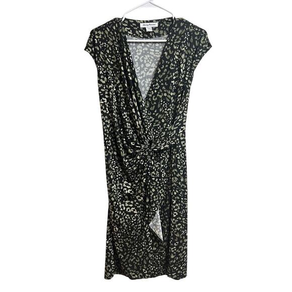 Tommy Bahama Dresses & Skirts - Tommy Bahama Wild One Faux Wrap Dress Black Tan Small